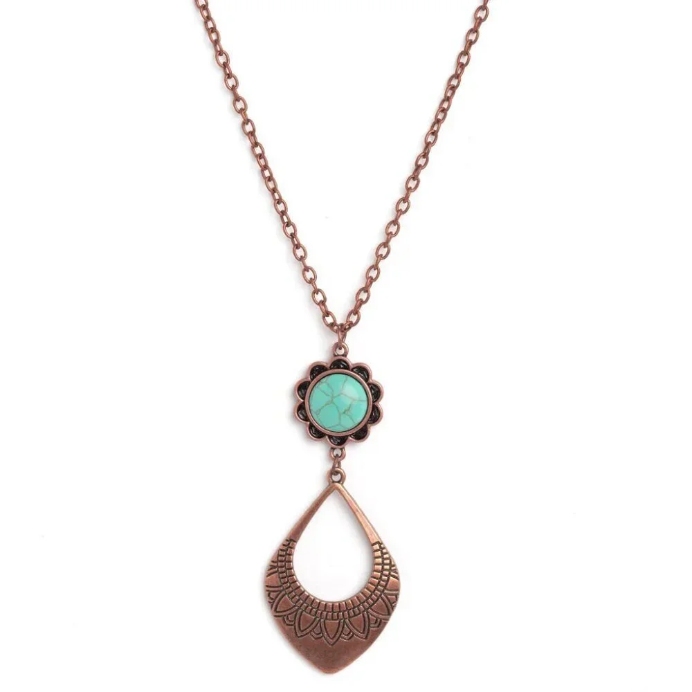 Paparazzi Jewelry Accessories - Stone TOLL - Copper Necklace - Vintage